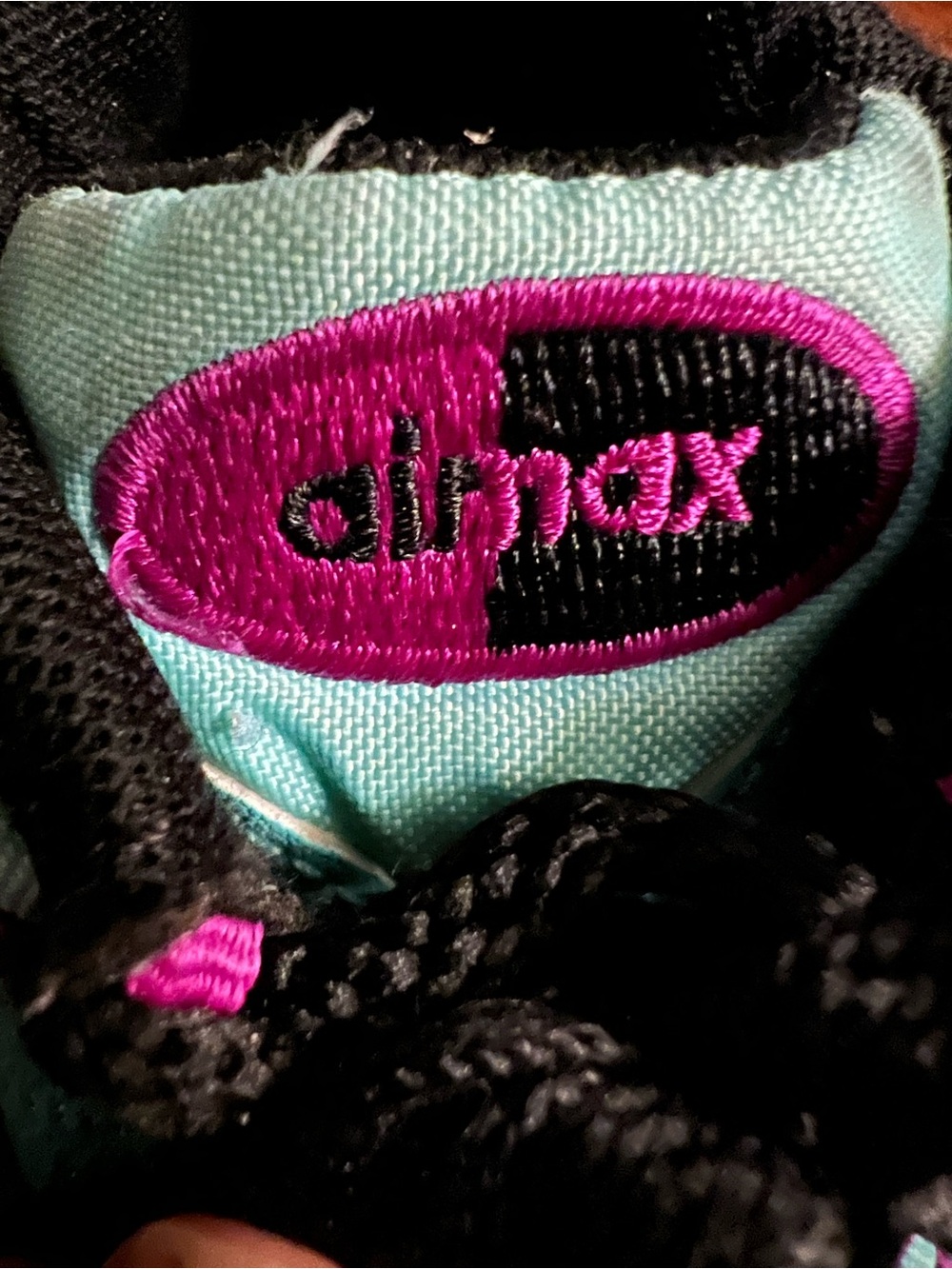 NIKE Little Air Max 95 Mesh Leather Athleisure Sneakers Black Teal Toddler Sz 8C - Picture 2 of 8